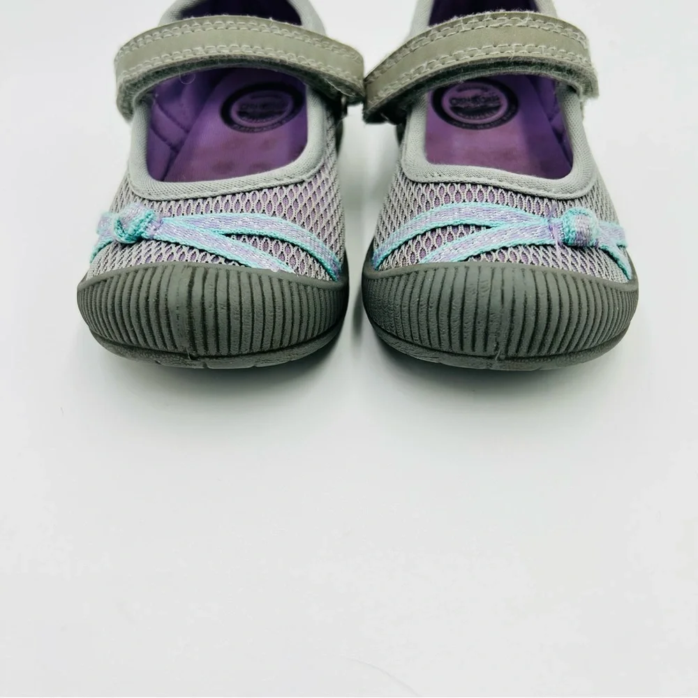 Oshkosh B’gosh shoes Blyss Mary Jane sandals loafers gray kids girl size 6